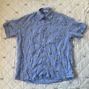 Sartoria Saracena Made in Italy 100% Linen Short Sleeve Button Up